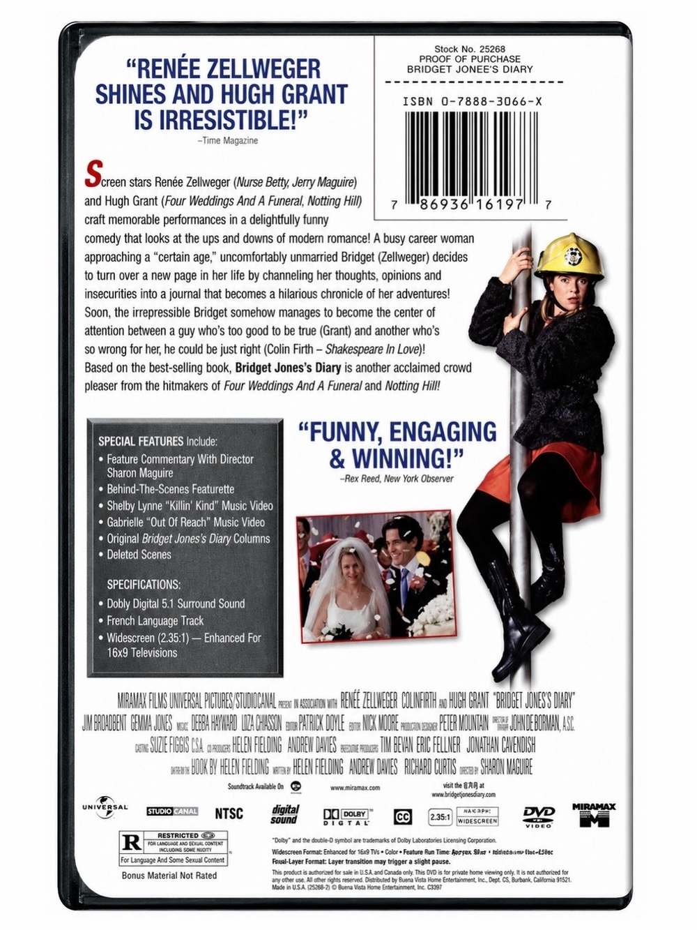 BRIDGET JONES’S DIARY DVD Romantic Comedy Widescreen Bonus Features Collectible - Picture 2 of 14